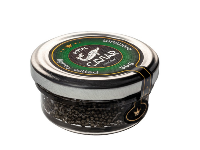 Ікра Осетрова Чорна Зерниста Royal Caviar Premium (Осетр) С/б 50г 1шт (12228)