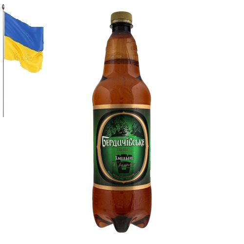 Пиво Бердичівське "Хмільне" Світле 1л. ПЕТ 1шт (2189)