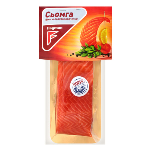 Лосось Філе - шматок З/ш Х/к в/у 300г.