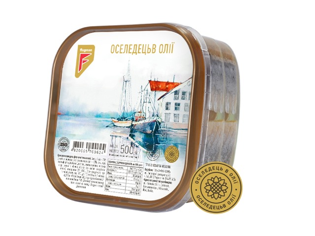 Оселедець Філе - шматочки в Олії 500г."Флагман" 1шт (58)