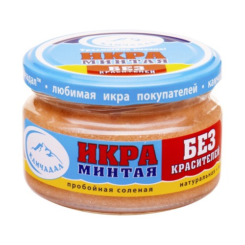 Ікра Мінтая Пробійна с/с с/б 180г."Камчадал"  1шт (6473)