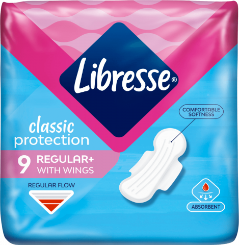 Прокладки Libresse 9 шт. Classic Protection Regular