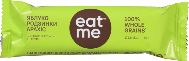 Батончик EatMe 30/40 г Родзинки/горіхи в чорному шоколаді