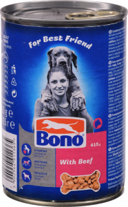 Корм д/собак Bono 415 г з/б з яловичиною (Польща) И365