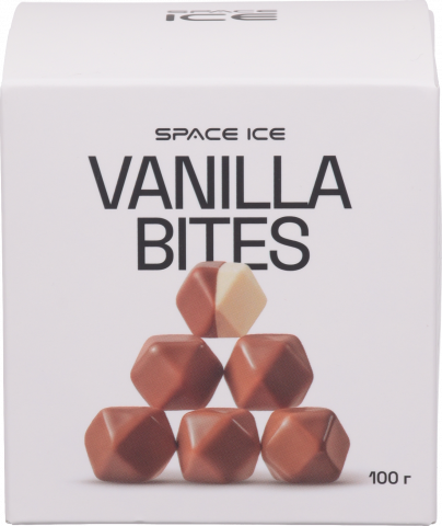 Десерт заморожений Space Ice Bites 100 г ванільний глазур. з мол. шок.