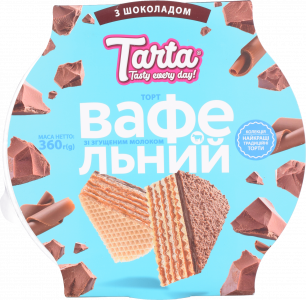 Торт Tarta 360 г Ваф. зі згущ. молоком та шоколадом