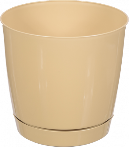 Горщик д/квітів PP COUBI Round P 15,5 см кава з молоком DUOP155-7502U И531 (Польща)
